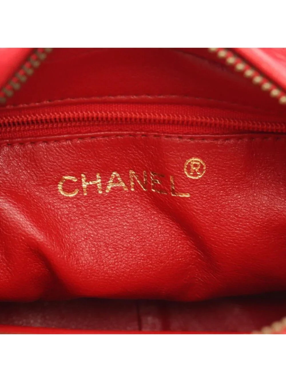 Chanel Shoulder Bag Quilted Tassel Red Lambskin Fringe Bijou Chain
